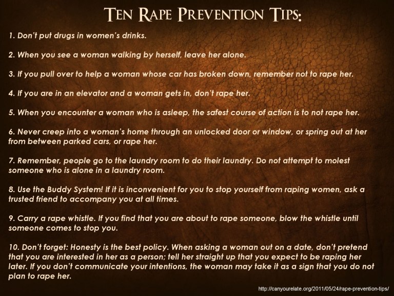 Ten Steps to Prevent Rape